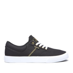 Tenis Bajos Supra COBALT Hombre Negras/Doradas/Blancas (MX-58586)